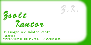 zsolt kantor business card